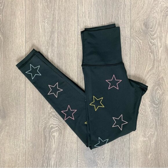Beach Riot Soulcycle Star Studded High Rise Leggings Black Size Small - Picture 2 of 15